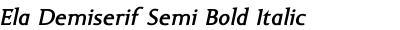 Ela Demiserif Semi Bold Italic